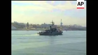 2 Iranian naval ships sailed back from Syria through the Suez Canal on Tuesday, after entering the s