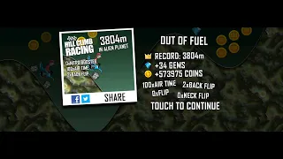 Hill Climb Racing: 3804m in Alien Planet on Motocross Bike (no boosters, no pets)