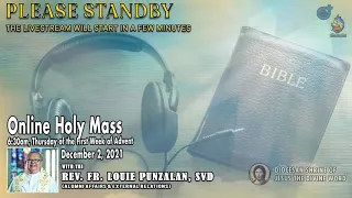 Live 6:30 AM  Holy Mass  -  December 2  2021  Thursday  1st Week in Advent