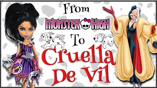 Making CRUELLA DE VIL DOLL /HALLOWEEN 2020/101 DALMATIAN Monster High Doll Repaint by Poppen Atelier