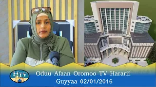 Oduu Afaan Oromoo TV Hararii Guyyaa 02/01/2016