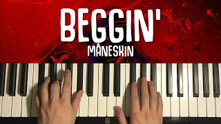 How To Play - Måneskin - Beggin' (Piano Tutorial Lesson)