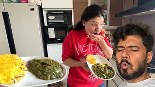 Mouth Watering MAKKE ki Roti SARSO ka SAAG👩‍🍳 | Cooking vlog 2024