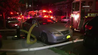 Car Blocks Fire Hydrant, FDNY Smashes Windows, Routes Hose Through Windows / Queens NYC 7.3.22