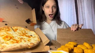 |MUKBANG| Пицца сырная и нагетсы| Мое мнение о сериале Слово Пацана и ответы на вопросики