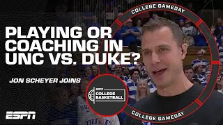 What's harder: Coaching or playing in the UNC-Duke game? Jon Scheyer let's us know | College GameDay