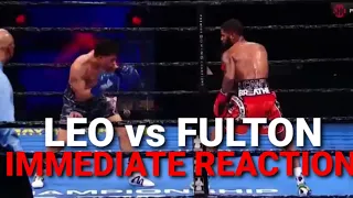 Stephen Fulton vs Angelo Leo ! Immediate Reaction