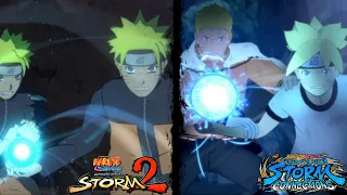 Pain VS Merz Boss Fight Comparison-Naruto Storm 2 VS Naruto Storm Connections