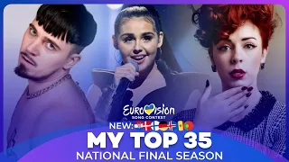 Eurovision 2023: National Final Season | My Top 35 (New: 🇭🇷🇩🇰🇫🇮🇩🇪🇮🇸🇲🇩🇵🇹)