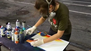 Colorful Spray Art | Amazing Female Street Artist | New York