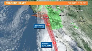 Tracking Hurricane Hilary: Southern California preparing for strong winds and heavy rain