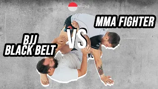 MMA Fighter vs BJJ Black Belt Rolling No Gi with Black Belt Commentary