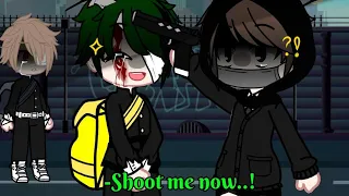 "-Shoot me now..!"[]🥀Original Meme🥀[]⚠️TW: Bully, Blood⚠️[]Middle School[]⚠️Deku Angst⚠️[]Mha/Bnha[]