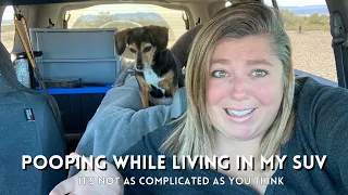 How I POOP living in my SUV | my favorite camping bathroom method for full time travel