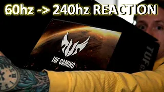 240hz REACTION after 10 YEARS on 60hz Monitor (Valorant) ASUS TUF Gaming VG258QM