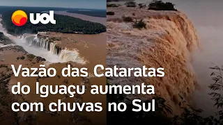 Chuvas no Sul: Vazão das Cataratas do Iguaçu aumenta e passa de 8 milhões de litros; veja vídeo