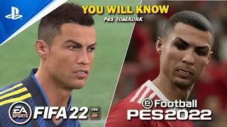 FIFA 22 vs eFootball 2022 : Gameplay, Penalty, Goal , Celebration Comparison - PS4 Pro