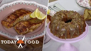 Glazed salmon and sweet potato pound cake: Get the recipes!