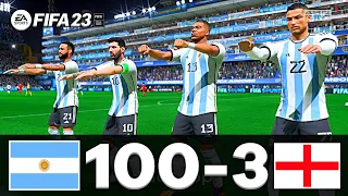 FIFA 23 - MESSI, RONALDO, MBAPPE, NEYMAR, ALL STARS | ARGENTINA 100 - 3 ENGLAND