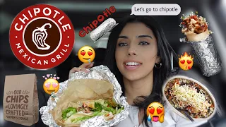 EATING CHIPOTLE FOR THE FIRST TIME!! (mukbang)