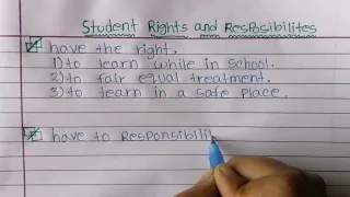 Student rights and responsibility || student responsibility ||