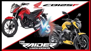 TVS Raider 125 vs Honda CB125F || Comparativa Completa || @locoporlasmotos