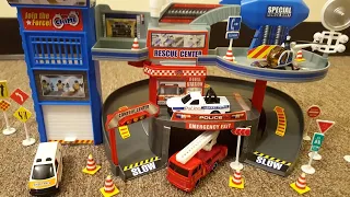 Express Wheels Metro Town Emergency City Playset with Fire Truck Helicopter