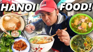 Crazy HANOI Street Food Tour! TOP 6 VIETNAMESE Food of HANOI🇻🇳