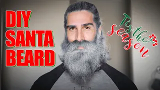 How to color beard, best spray for hair or beard, DIY Santa Beard. Tis the season :-)))