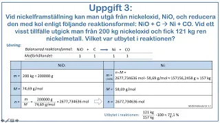 Kemiska beräkningar: Utbyte, överskott och begränsande reaktanter