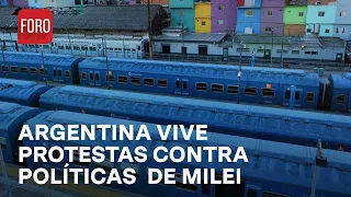 Argentina vive segunda huelga general contra políticas de Milei - Las Noticias