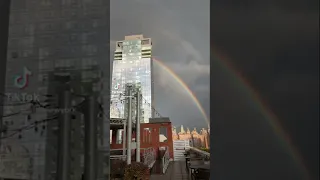 Rainbow shines over New York City on September 11th, twenty-two years after WTC attacks