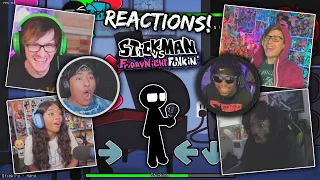 Youtuber's React To Friday Night Funkin' VS Stickman!