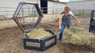 DIY HDPE Hexagon hay feeder