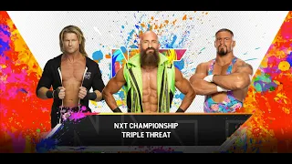 WWE 2K23 Gameplay | Triple Threat Match | Dolph Ziggler pinned Bron Breakker to win NXT Championship