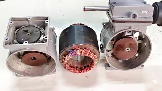 Oil free compressor motor winding A to Z full video|Motor restorationDouble piston compressor repair