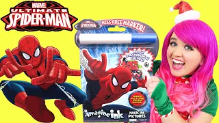 Coloring Ultimate Spider-Man Magic Reveal Ink Coloring Book | Imagine Ink Marker