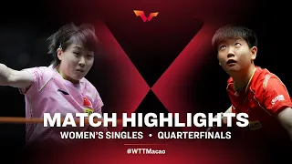 Liu Weishan vs Sun Yingsha | WS | WTT Macao 2021 (QF)