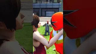 GTA V Wife CHEATED Husband to Love Power Rangers 🐕 #shorts