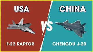 Who Wins!! F-22 Raptor Vs J-20: The Best Jet Fighters in the World | Military Summary