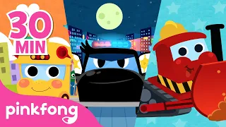Police Car, Yellow Bus and more 🚌 | Best Car Songs | Pinkfong Songs for Children