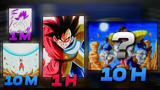 1M 10M 1H 10H Challenge | Drawing Goku vs Vegeta - 1st Fight!