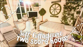 Hillside Soft Cottagecore Aesthetic Two Story House I Bloxburg Speedbuild and Tour - iTapixca Builds