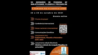 VII Seminário de pesquisa Gp SFP / X Semana de Filosofia UFMS