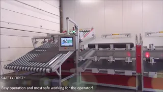 LAMAC rollingsystem with folding and 10 outputs with sorting based on RFID