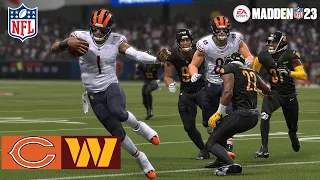 Madden 23 Bears vs Commanders Full Simulation 2023 (Madden 24 Updated Rosters) PS5 4k Game Play