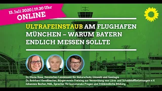 Grünes WebSeminar: Ultrafeinstaub am Flughafen - Warum Bayern endlich messen sollte