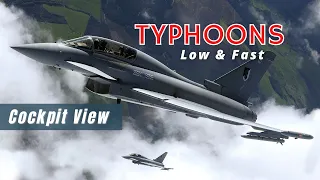Eurofighter Typhoons Low Flying Cockpit View - Lake District, UK