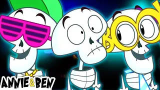 Halloween Songs For Children + Five  Skeletons In The Middle Of The Night | Learn With Annie And Ben