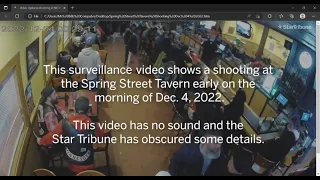 Surveillance video from shooting at the Spring Street Tavern Dec 4 2022